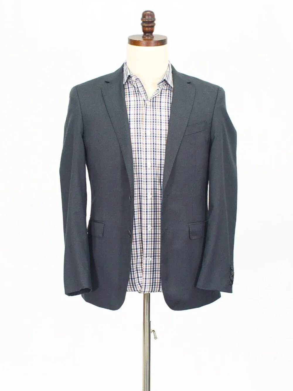 Hugo Boss 34R Gray Blazer Sport Coat Jacket 2-Button Solid Y434